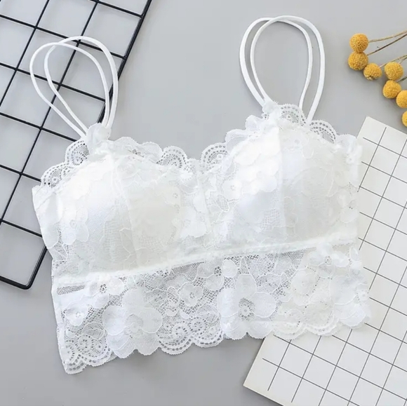 So Lovrie Tops - Lace Corset Bralette Crop Tank Top